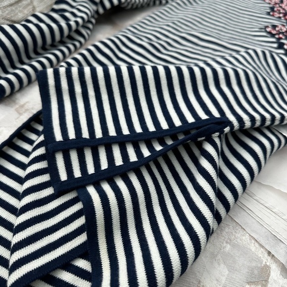 Tory Burch Tunic S/P Navy & white stripes with red, white & blue roped appliqué - Picture 6 of 11
